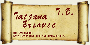 Tatjana Bršović vizit kartica
